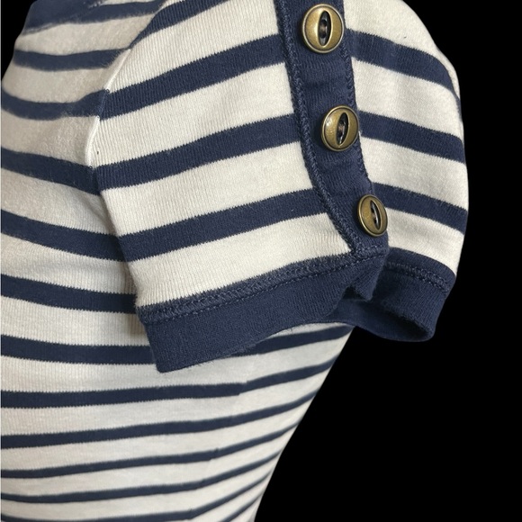 Lauren Ralph Lauren Blue and White Striped Top - Picture 3 of 6